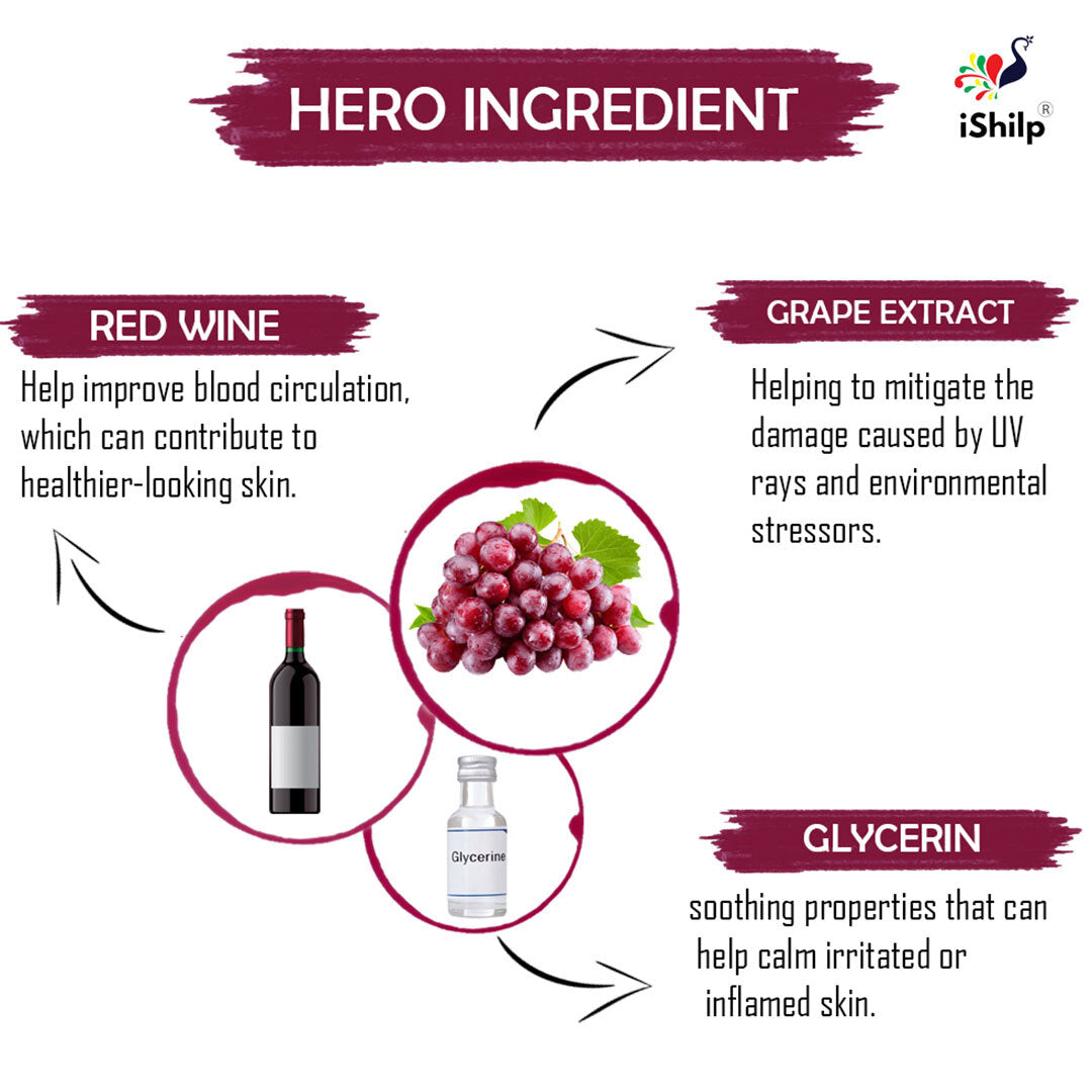 ishilp Wine Gel (50grm) + Wine Soap (2)